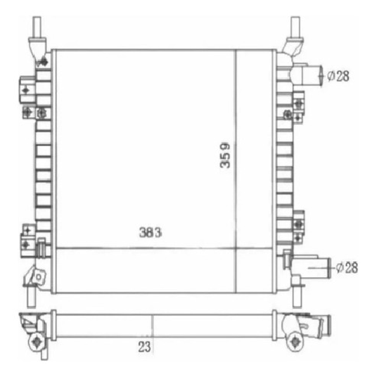 Radiador de Água do Motor - Notus - NT-7125.523 - (2)