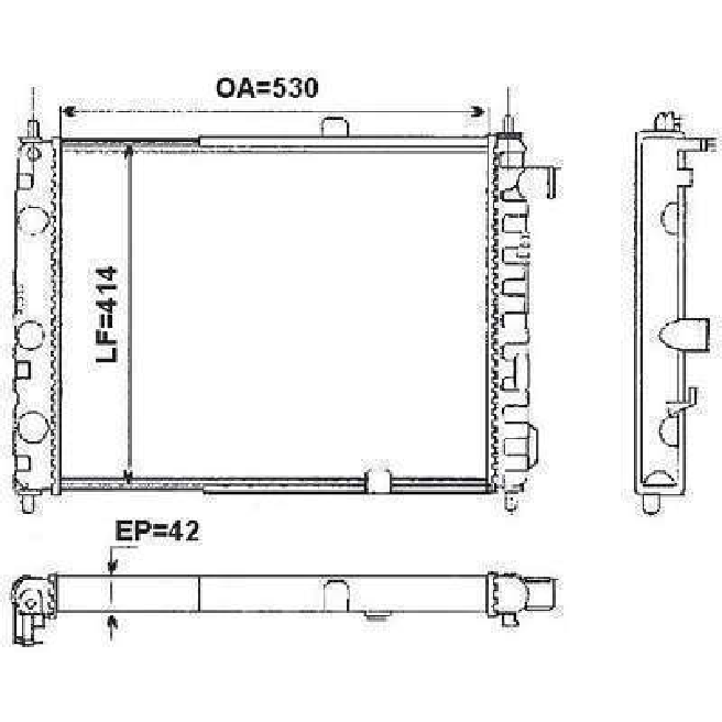 Radiador de Água do Motor - Valeo - TA082001R - (1)