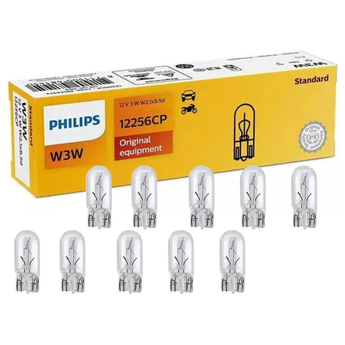 Lâmpada 12V W3W Standard - Philips - 12256 - (2)