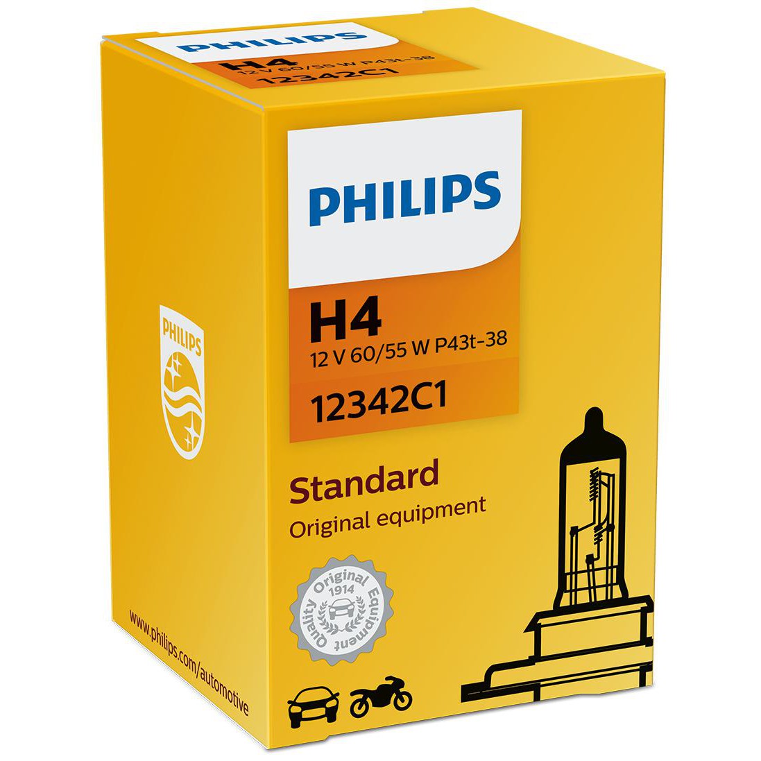 Lâmpada H4 12V 55W - Philips - 12342C1 - (4)