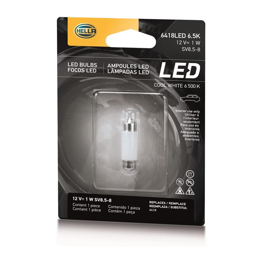 Lâmpada 12V 1W SV8.5-8 - Hella - 6418LED6.5K - (1)