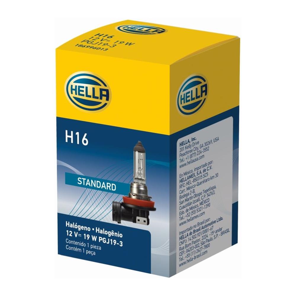 Lâmpada H16 Halogena 12V Amarela - Hella - H16 - (1)