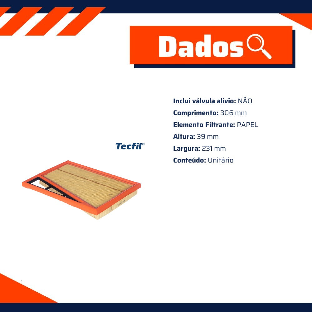 Kit Filtros de Ar do Motor, Óleo, Cabine e Combustível - Tecfil - ACP906 / ARL4161 / GI04/7 / PSL56 - (24)