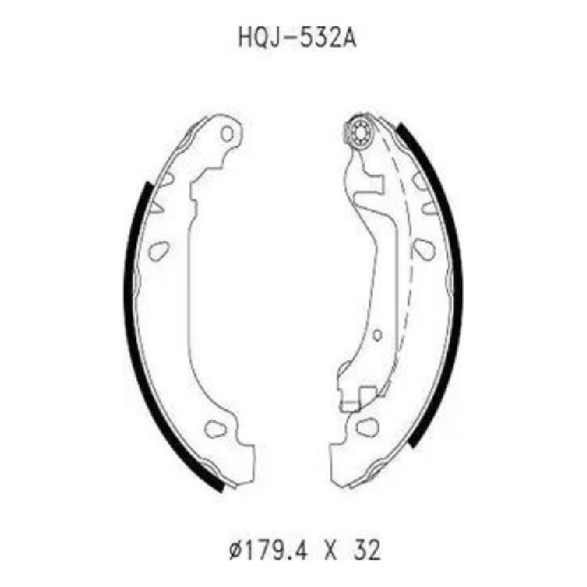 Sapata de Freio Traseira - Jurid - HQJ-532A - (2)