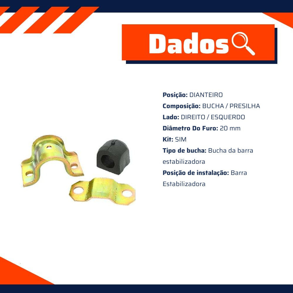 Kit da Barra Estabilizadora Dianteira - Jahu - 60379-2 - (2)
