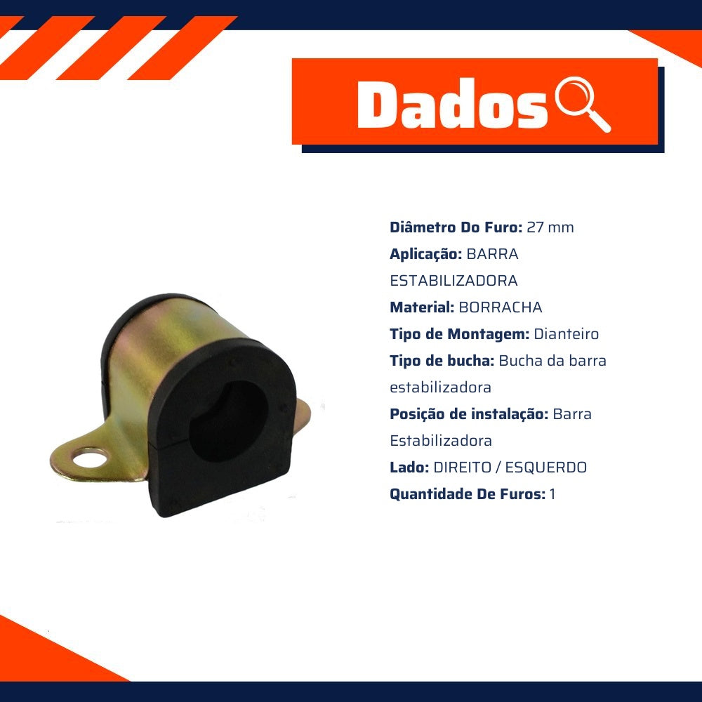 Bucha da Barra Estabilizadora Dianteira para Mitsubishi L200 e Pajero Sport - Mobensani - MB1031K - (2)