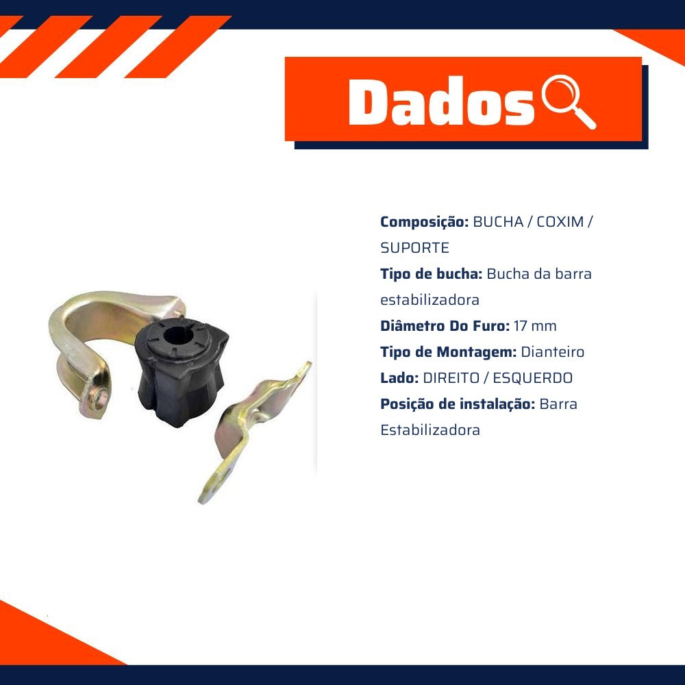 Bucha da Barra Estabilizadora Dianteira para Fiat Punto - Mobensani - MB4417K - (2)