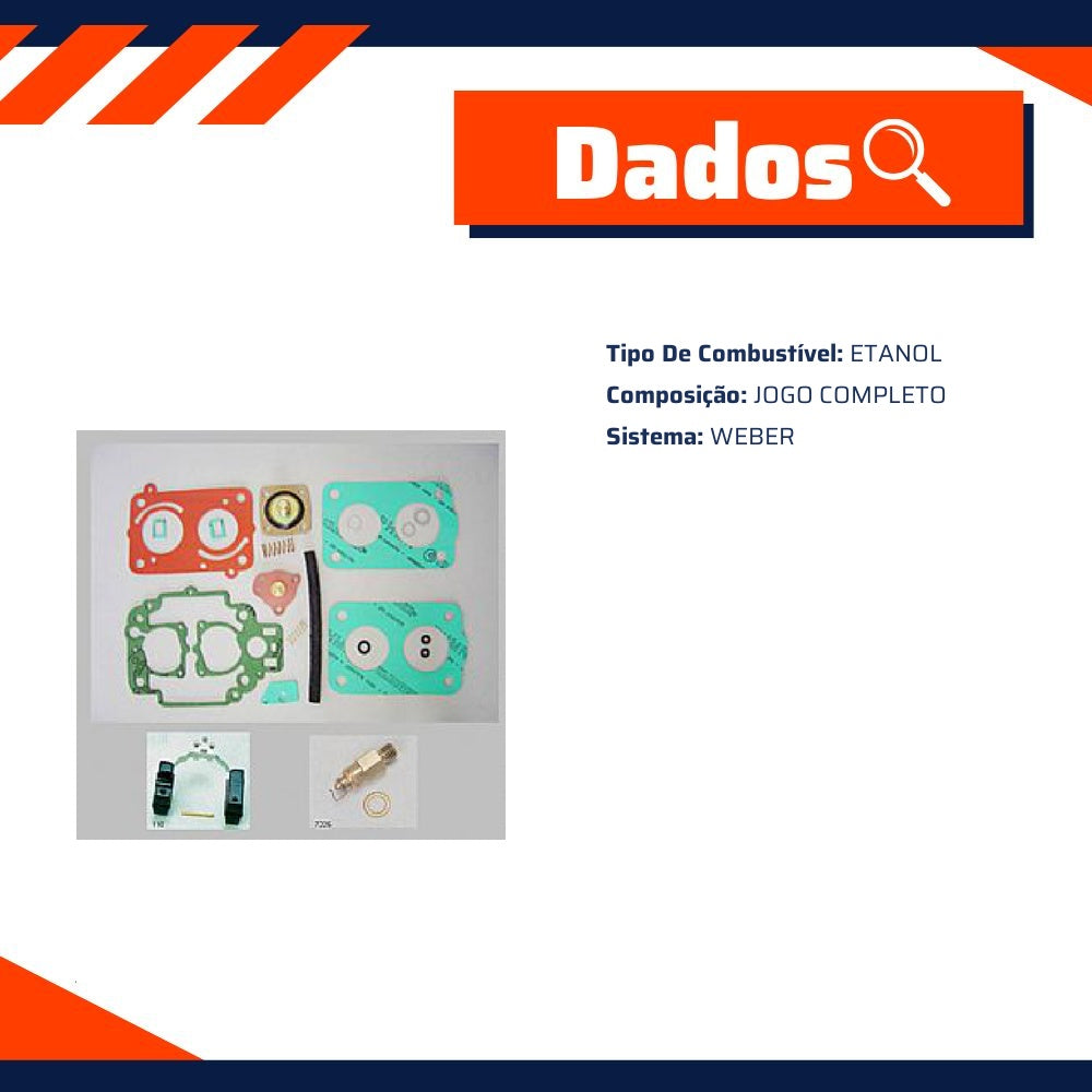 Kit de Reparo do Carburador WEBER - Vogel - 22490 - (2)