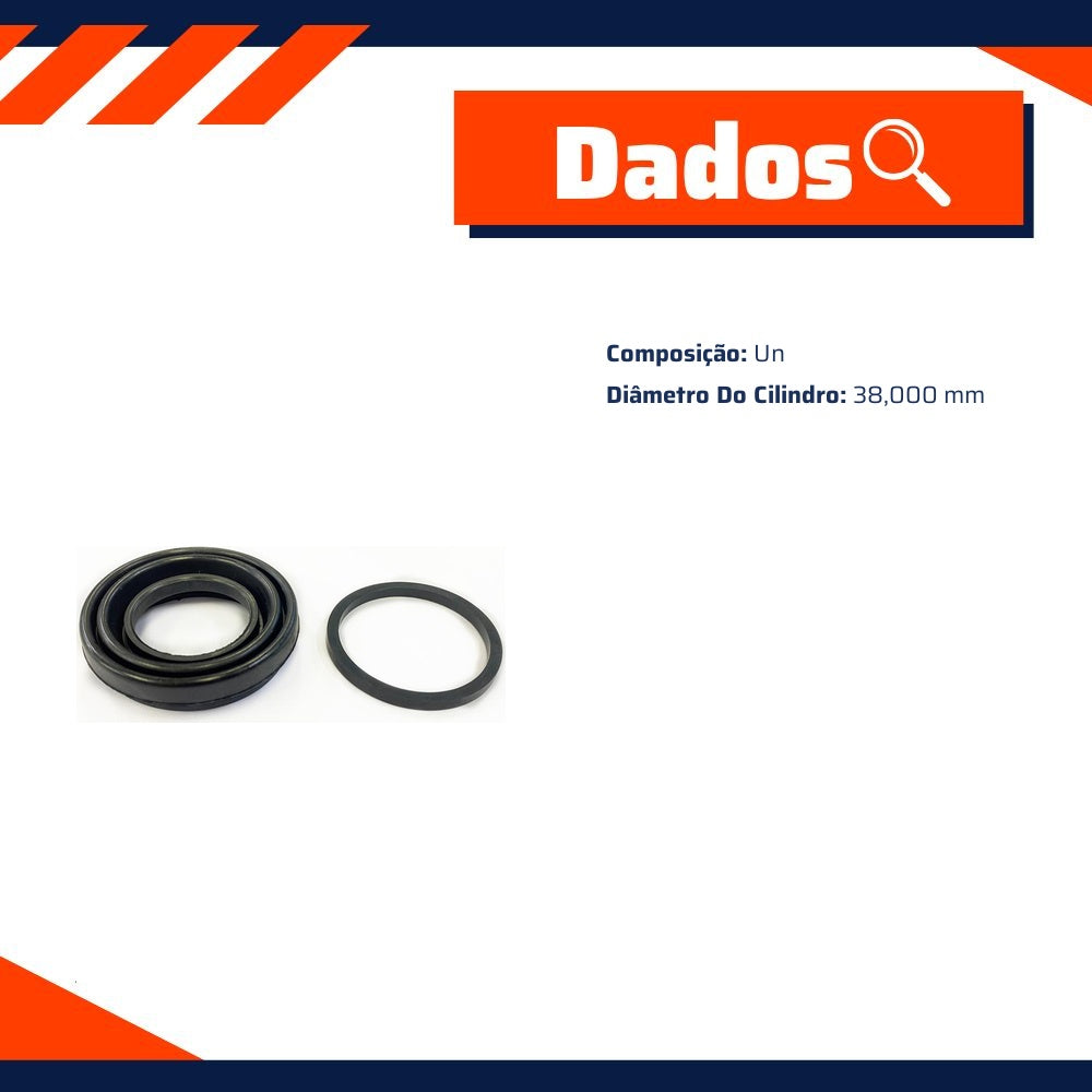 Reparo do Pistão da Pinça de Freio para Volkswagen Polo - Controil - C-1513 - (2)