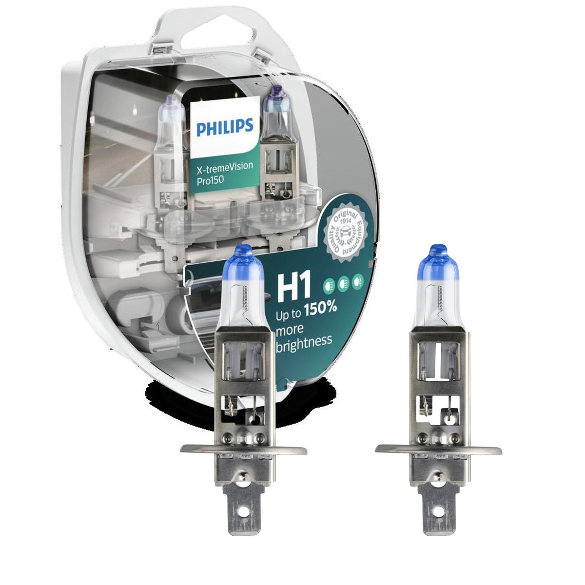Lâmpada Farol Baixo 12V H1 Halógena - Philips - 12258XV+S2 - (1)