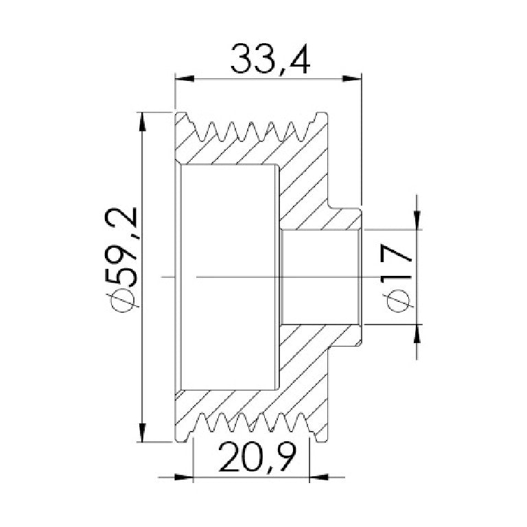 Polia para Alternador - Unifap - 3.350 - (3)