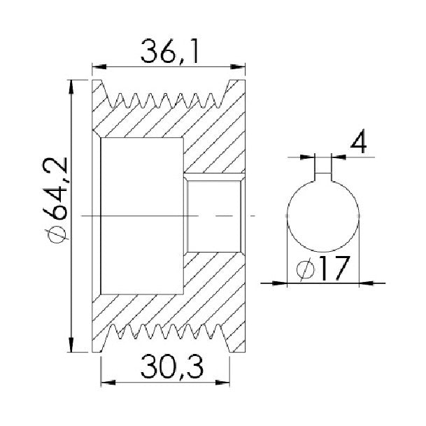 Polia para Alternador - Unifap - 3.376 - (3)