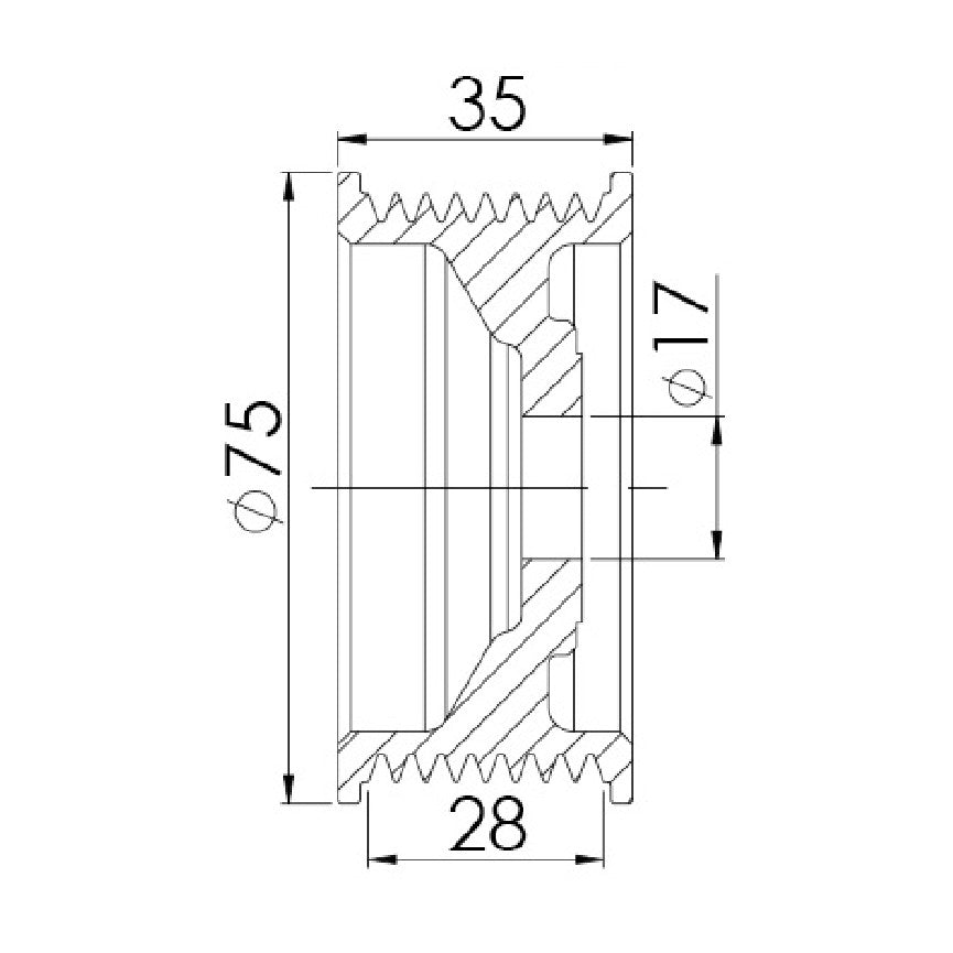 Polia para Alternador - Unifap - 3.393 - (3)