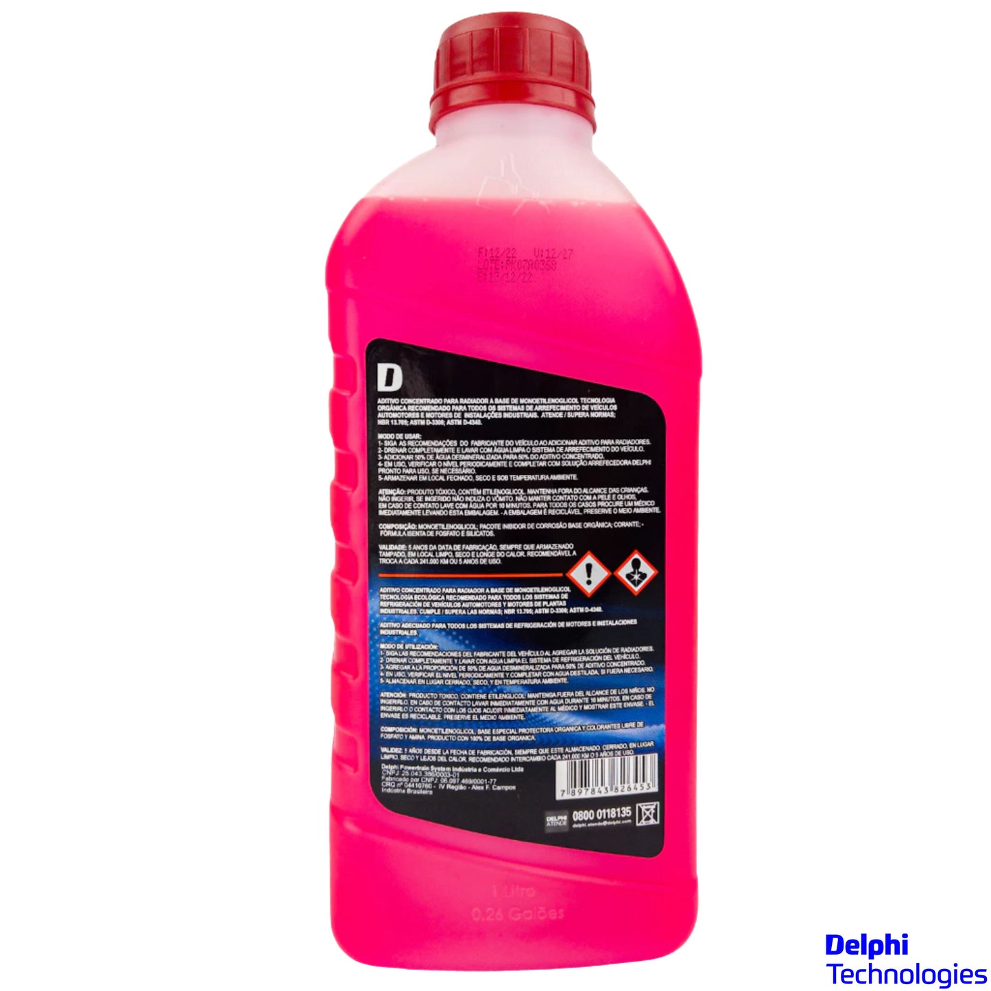 Aditivo para Radiador Concentrado Vermelho Orgânico 1 Litro - Delphi - RL10008 - (2)