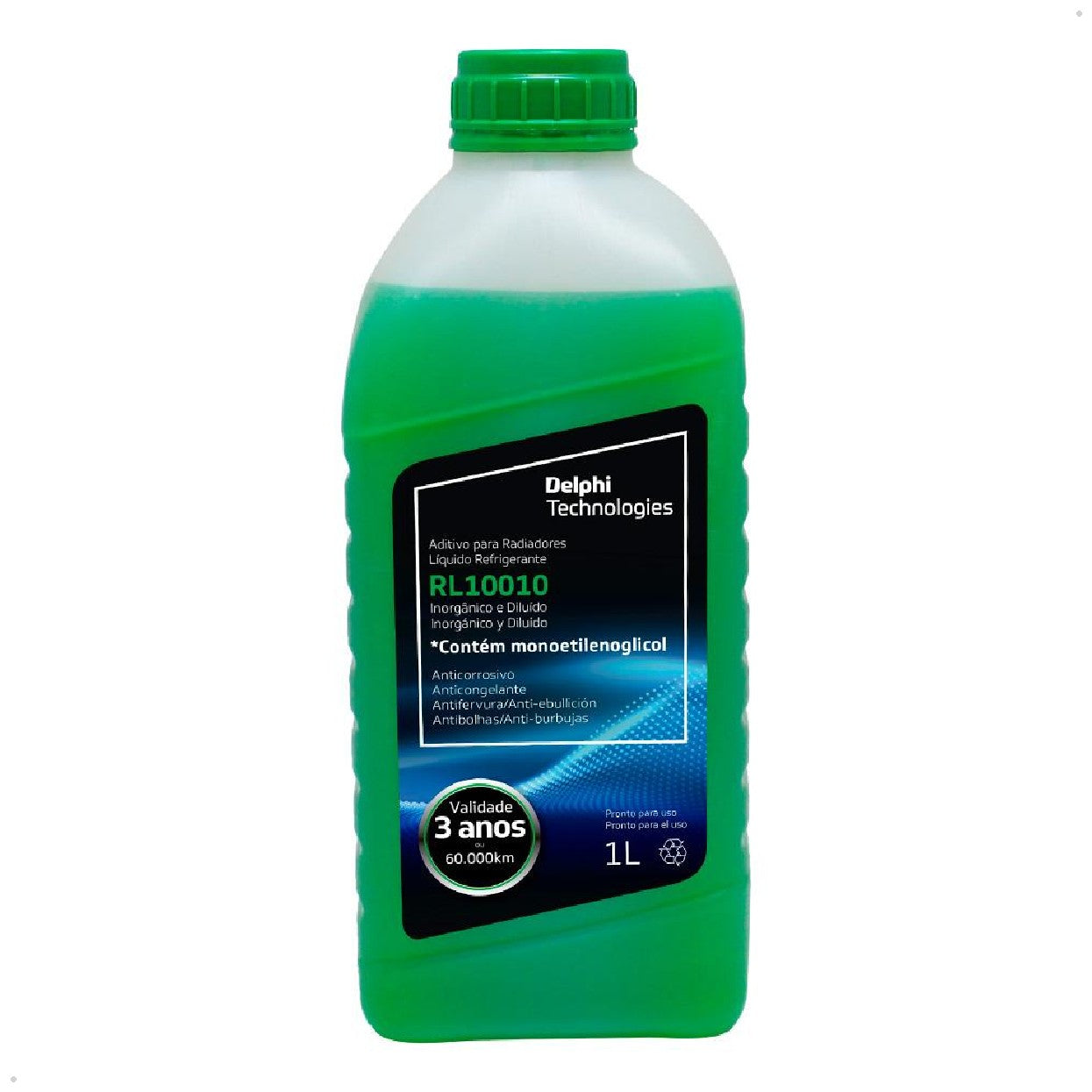 Aditivo para Radiador Pronto para Uso Verde Inorgânico 1 Litro - Delphi - RL10010 - (1)