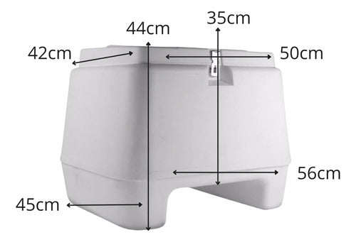 Baú Moto Plástico Branco 80 L - Pro Tork - BP-05BC - (3)