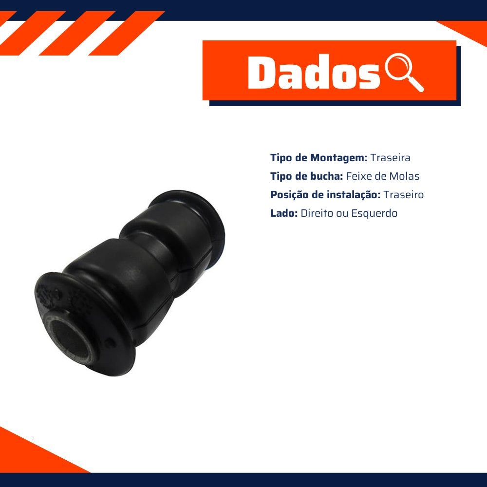 Bucha do Feixe de Molas Traseiro para Fiat Fiorino - Corteco - 50661C - (2)