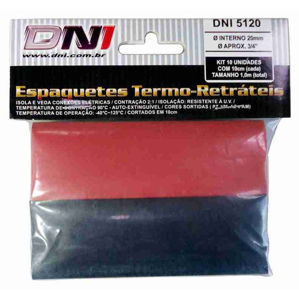 Espaguete Termo-retrátil 20mm Contração 2:1 Kit 20 Peças - DNI 5120 - (2)