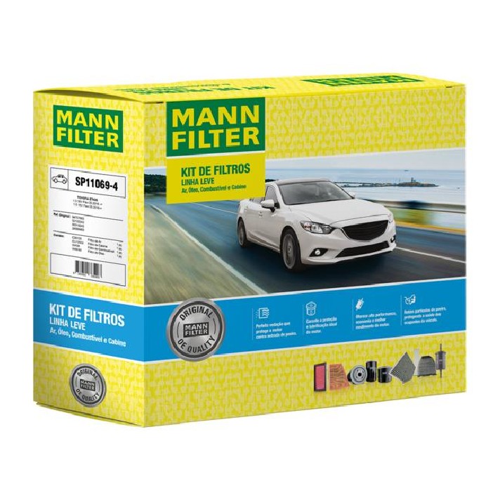 Kit de Filtros Ar Cabine Combustível Óleo - Mann-Filter - SP11069-4 - (2)