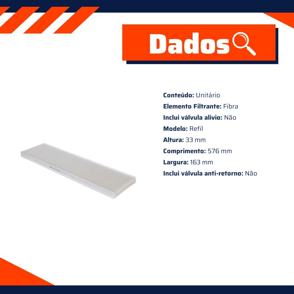 FIltro de Ar Condicionado Cabine - Tecfil - ACP973 - (6)