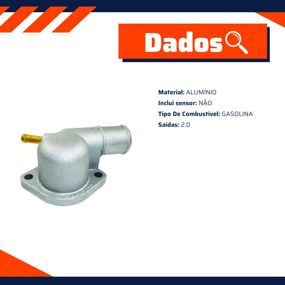 Flange do Termostato Saídas 2 Gasolina - Valclei - VC-313 - (2)