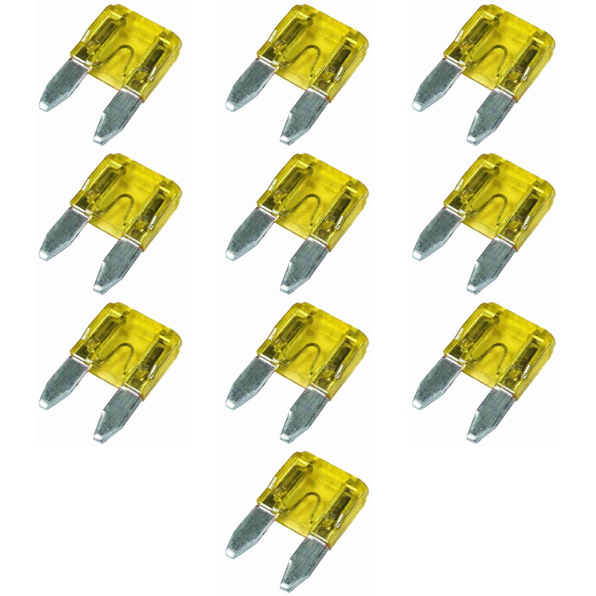 100 Fusíveis Mini Lâmina 20A Universal - DNI 317020 - (2)