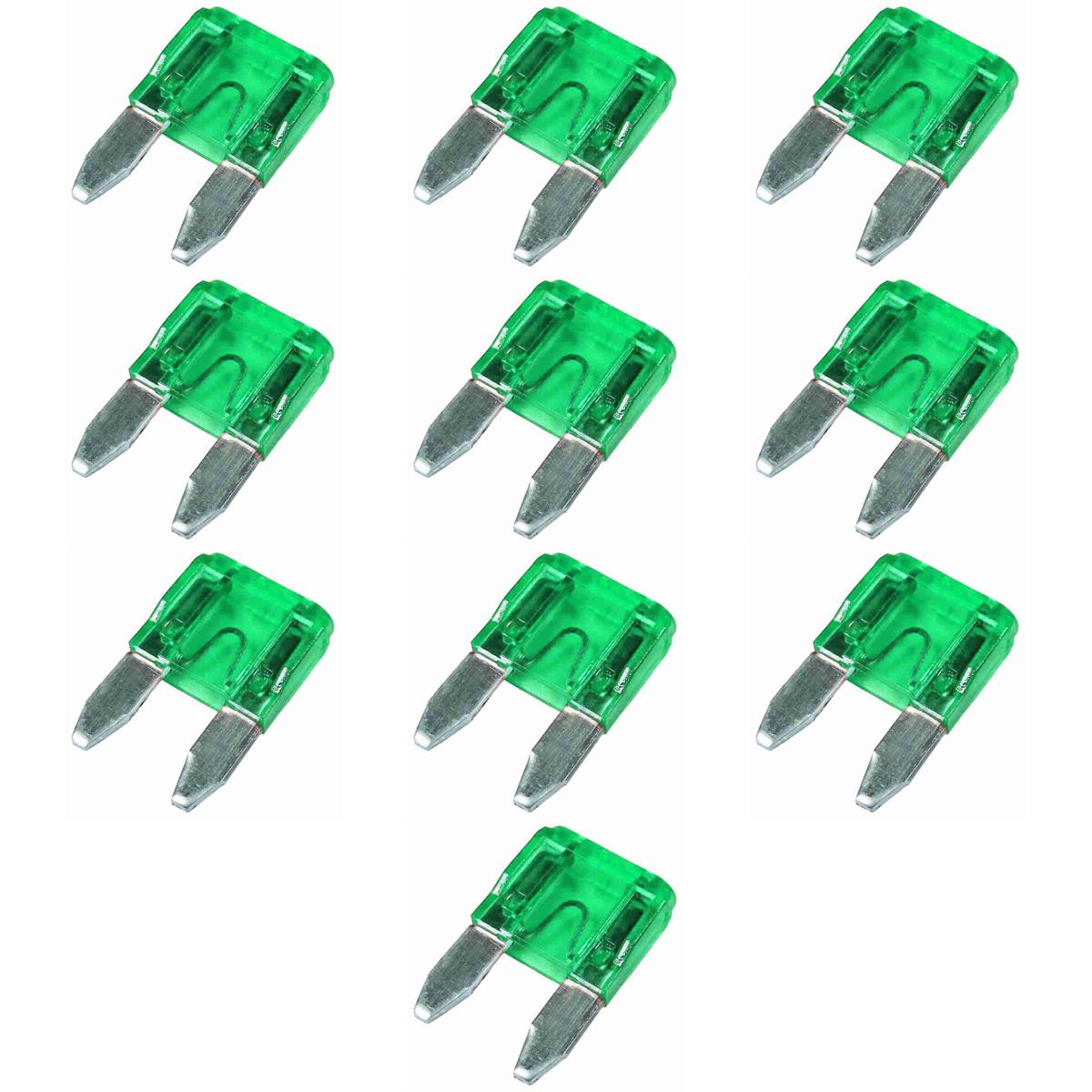 100 Fusíveis Mini Lâmina 30A Universal - DNI 317030 - (2)