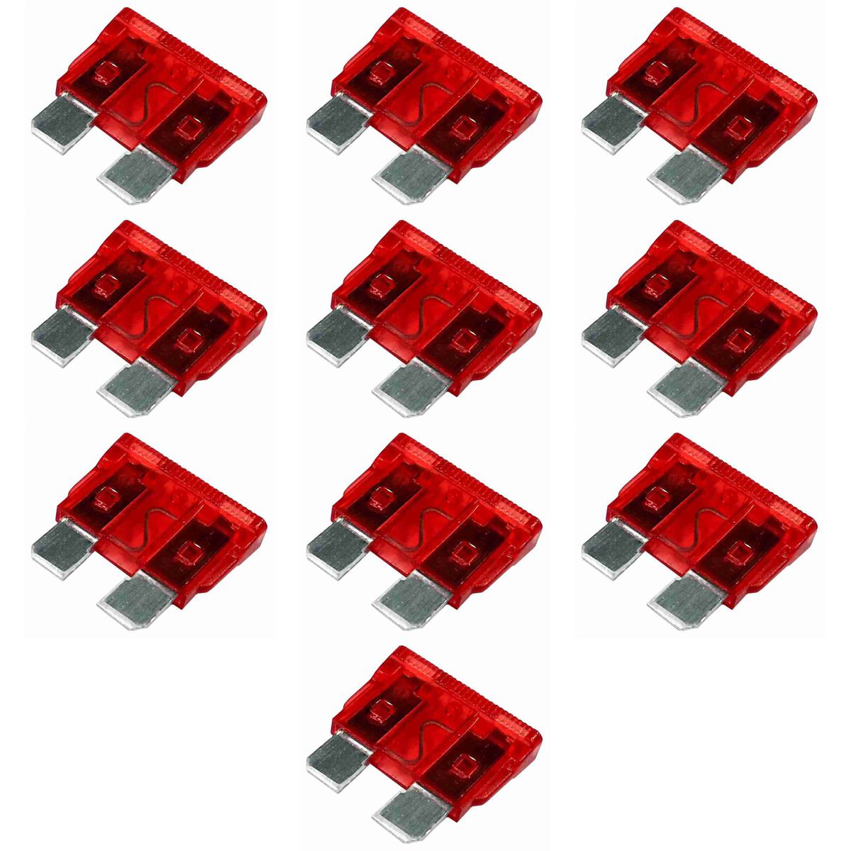 200 Fusíveis Lâmina 10A Universal - DNI 316010 - (2)