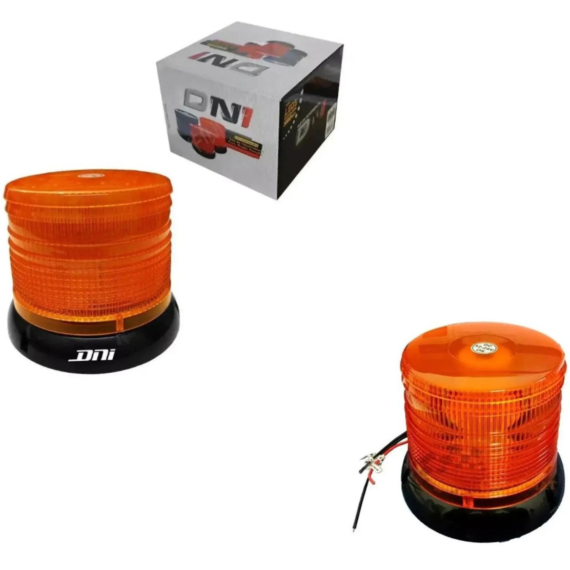 Luz de Advertência Dupla Função Giroled e Flash Ambar Bivolt - DNI - 4080 - (2)