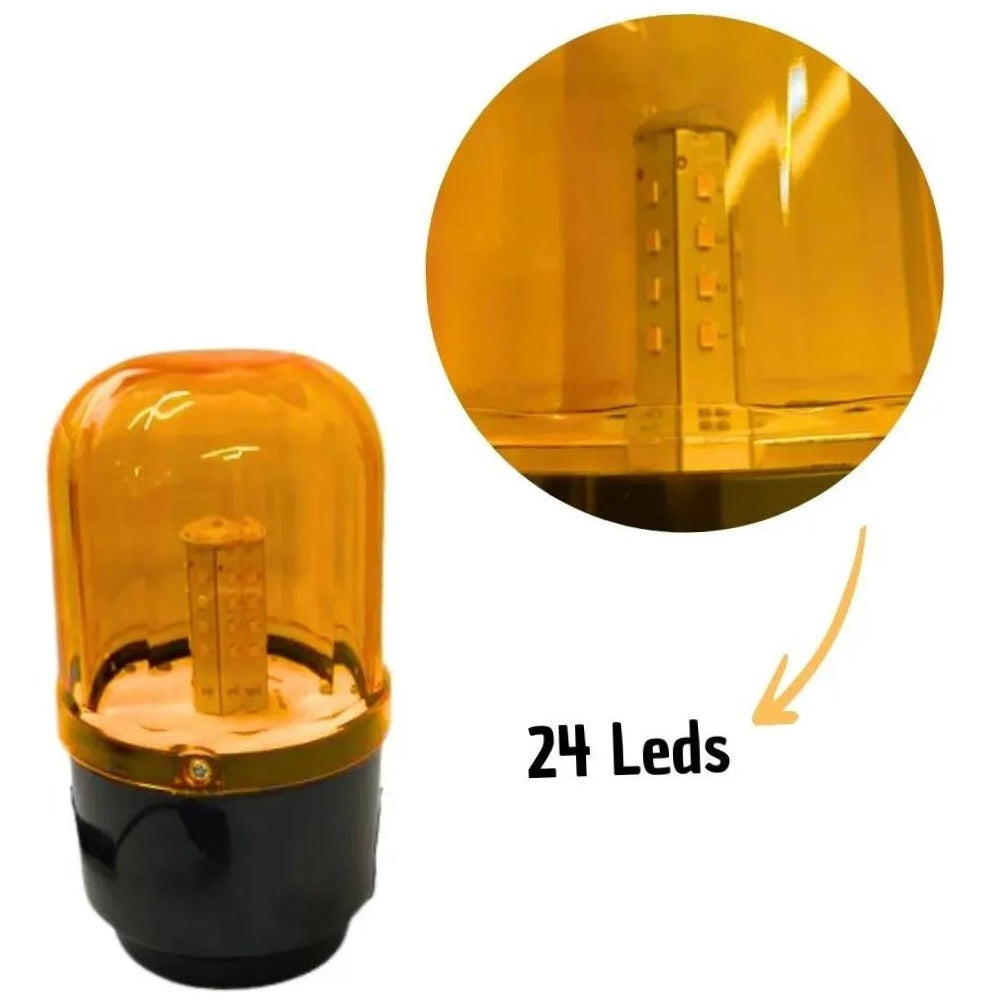 Sinalizador Visual Giroflex Giroled Magnético com Plug Acendedor Bivolt Ambar - DNI - 4109 - (3)