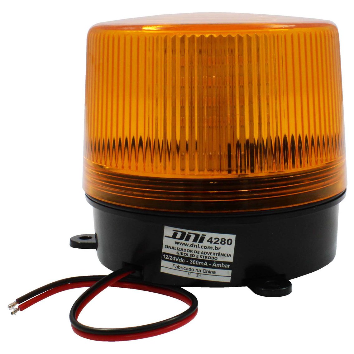 Giroled Strobo Ambar 8 Funções Bivolt Sinalizador Visual - DNI - 4280 - (1)