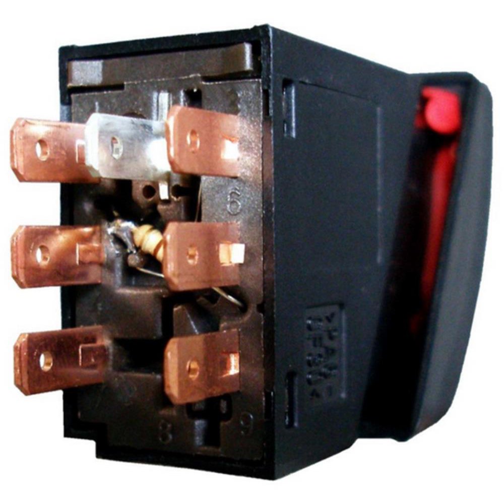 Interruptor de Luz de Emergência Botão do Pisca Alerta 7 Terminais - DNI - 2184 - (4)