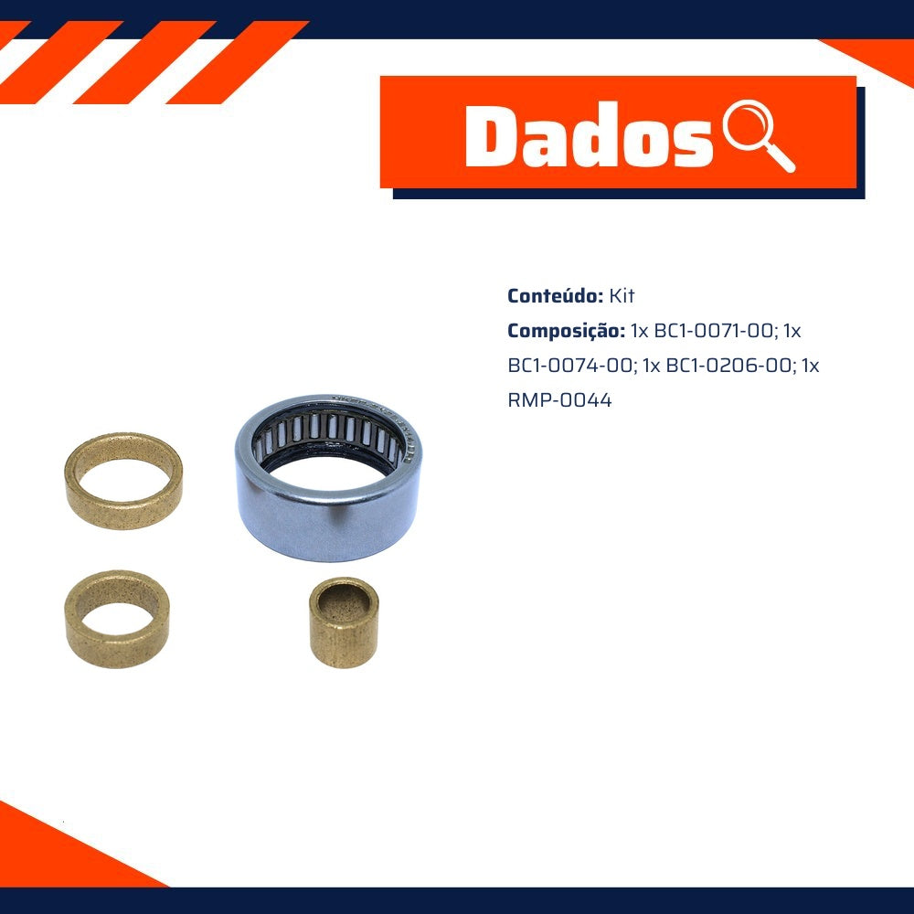 Kit de Buchas com Rolamento para Motor de Partida - Unifap - KT-0316-00 - (2)