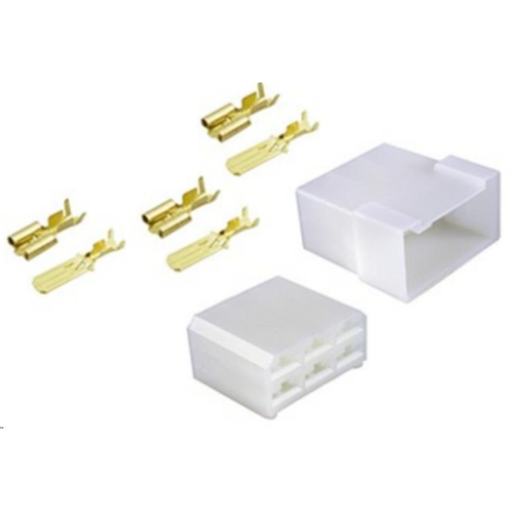 Kit de Conectores 6 Vias Branco - TC Chicotes - TC 906.4206 - (1)