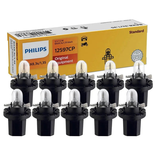 Lâmpada da Luz de Freio Amarela 12V BAX<W2X4,6D<W1.2W - Philips - 12597CP - (1)