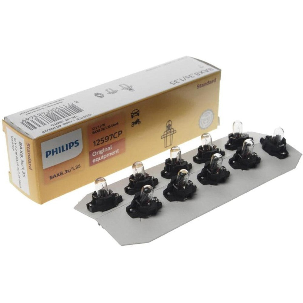 Lâmpada da Luz de Freio Amarela 12V BAX<W2X4,6D<W1.2W - Philips - 12597CP - (3)