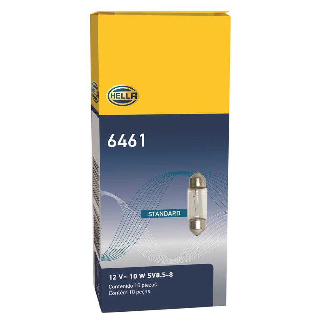 Lâmpada T3,25 de 12V 10W Amarela - Hella - 6461 - (2)