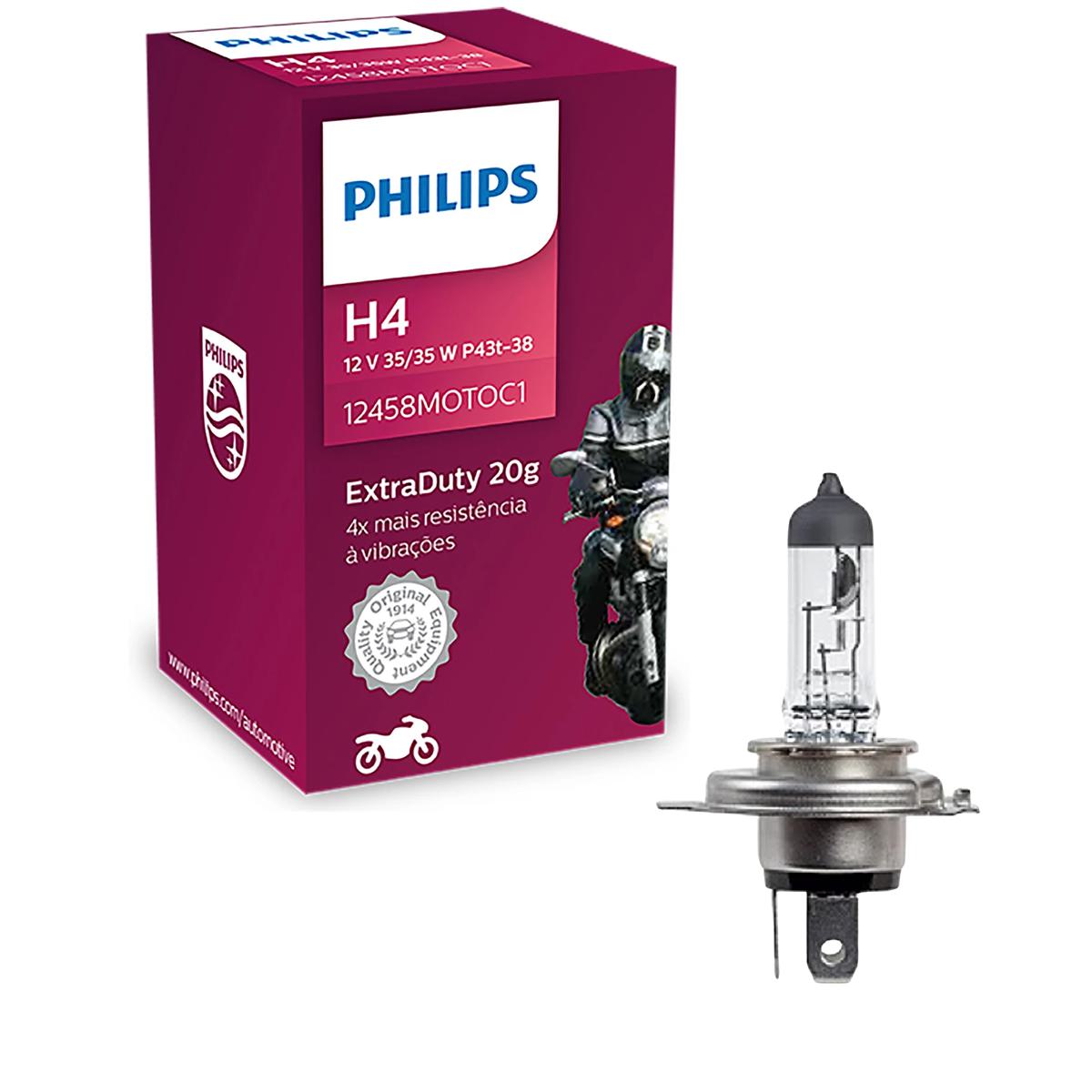 Lâmpada do Farol H4 12V 35W - Philips - 12458MOTOC1 - (1)