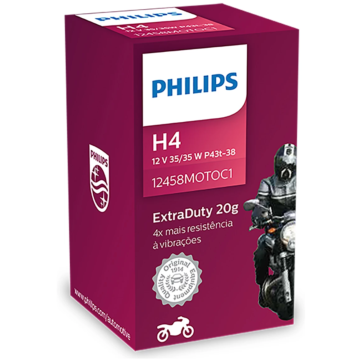Lâmpada do Farol H4 12V 35W - Philips - 12458MOTOC1 - (4)
