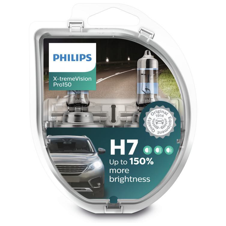 Par de lâmpadas X-treme Vision Pro150 H7 12v 55w Farol - Philips - 12972XVPS2 - (5)
