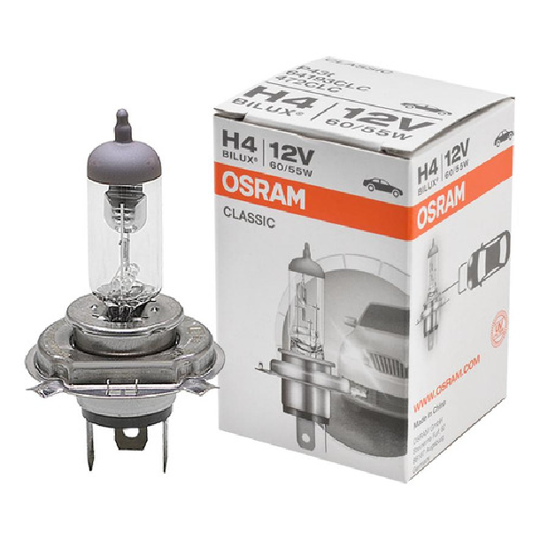 Lâmpada do Farol Halogena 60/55W 12V H4 - Osram - 64193CLC - (1)