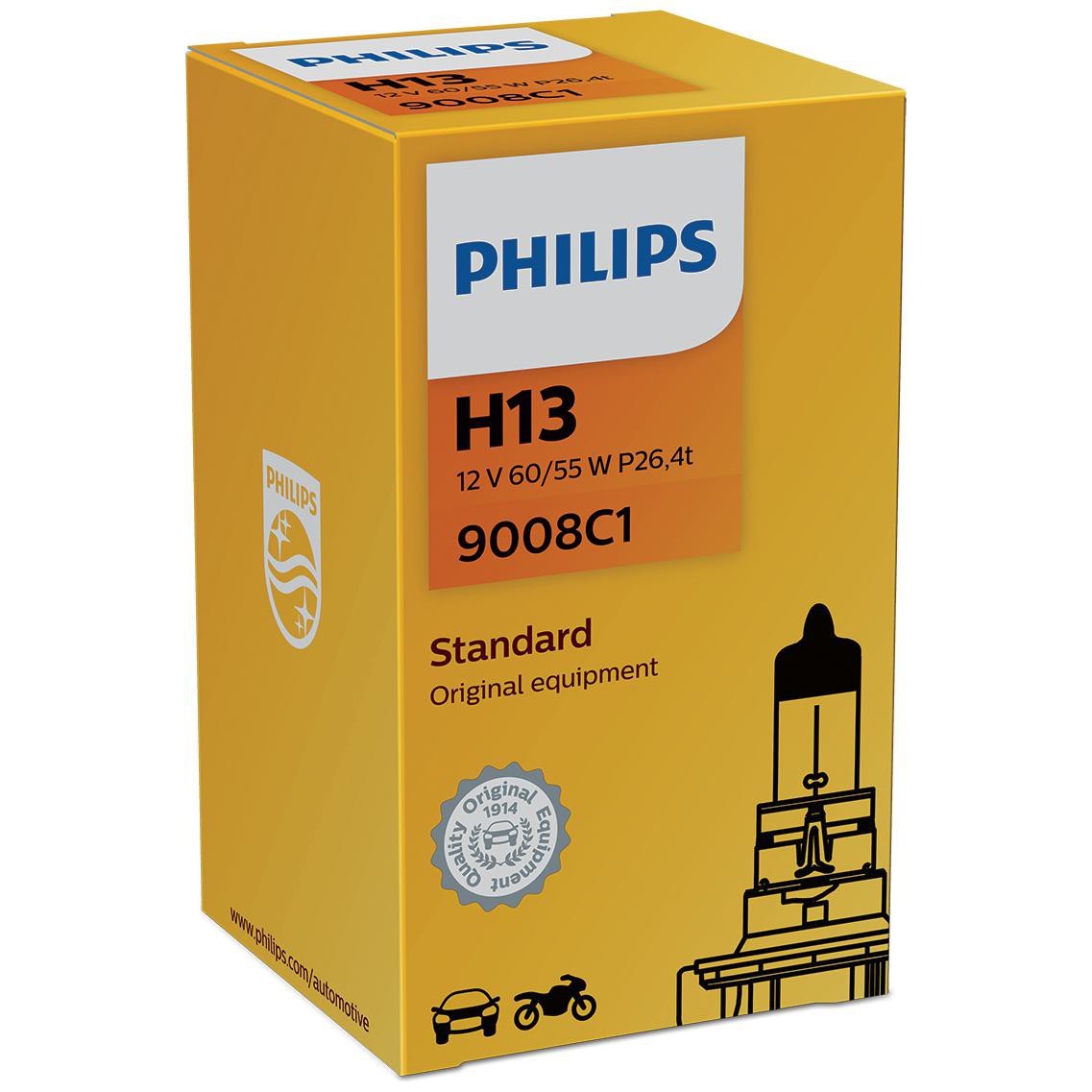 Lâmpada do Farol Alto H13 Halogena 60/55 W 12V - Philips - 9008C1 - (4)