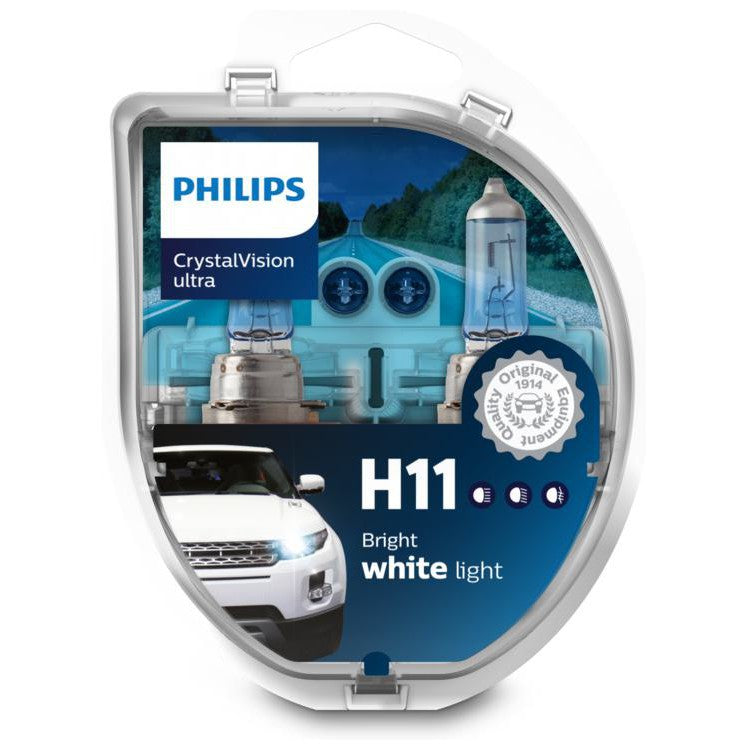 Par Lâmpada Crystal Vision Ultra H11 12V 55W PGJ19-2 - Philips - 12362CVUSM - (5)