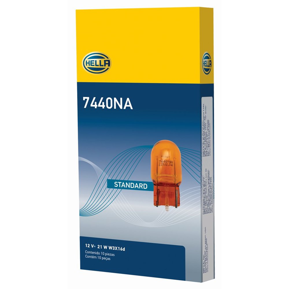 Lâmpada do Pisca Ambar 21W 12V Halogena Pinguinho W3X16D - Hella - 7440NA - (2)