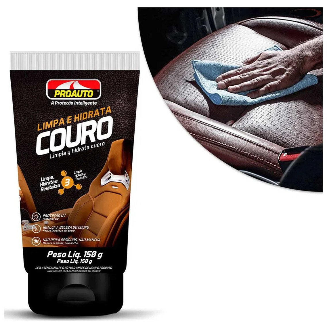 Limpa e Hidrata Couro Gel 150g - Proauto - 3059 - (1)