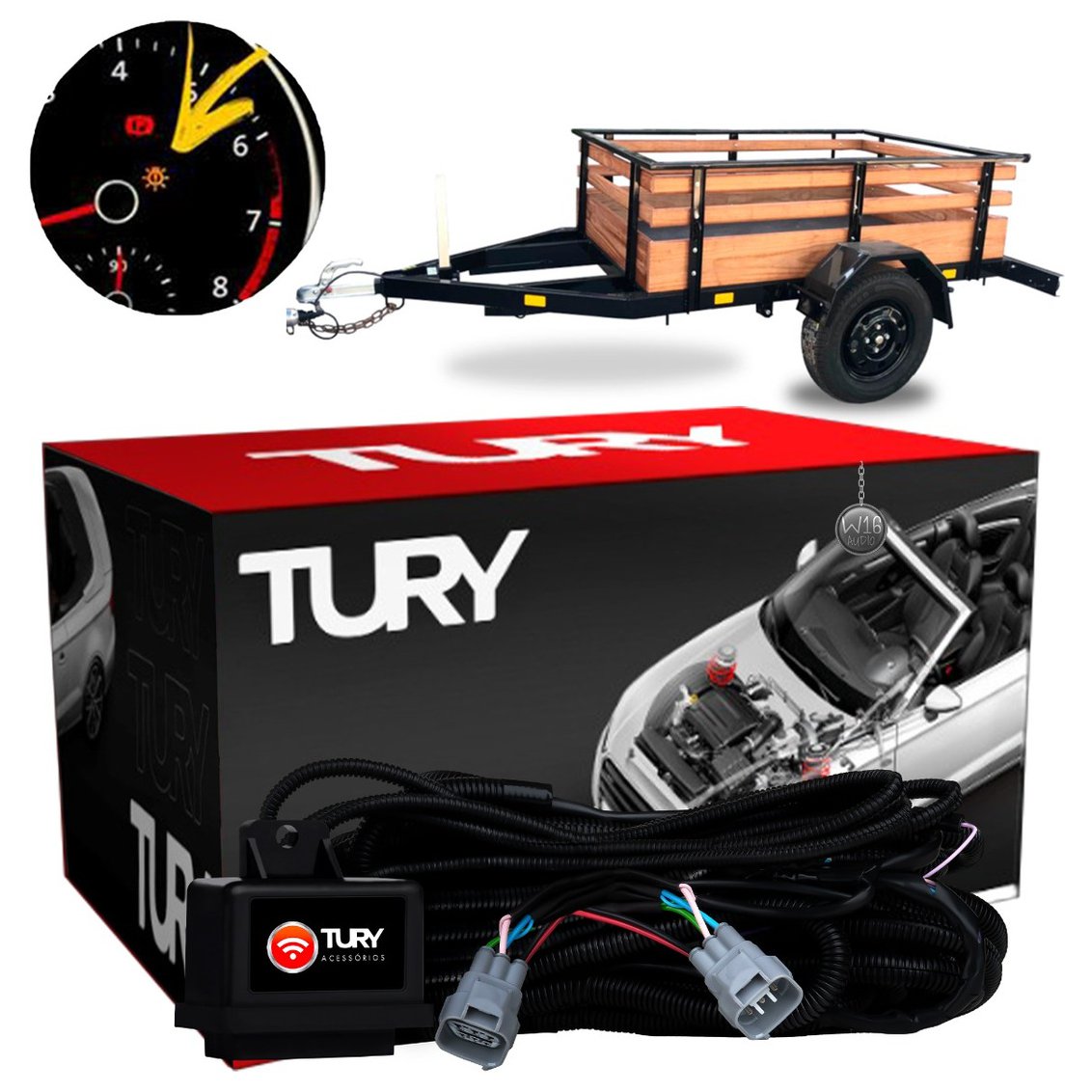 Módulo Eletrônico de Engate - Tury - CONNECT 2 S - (1)