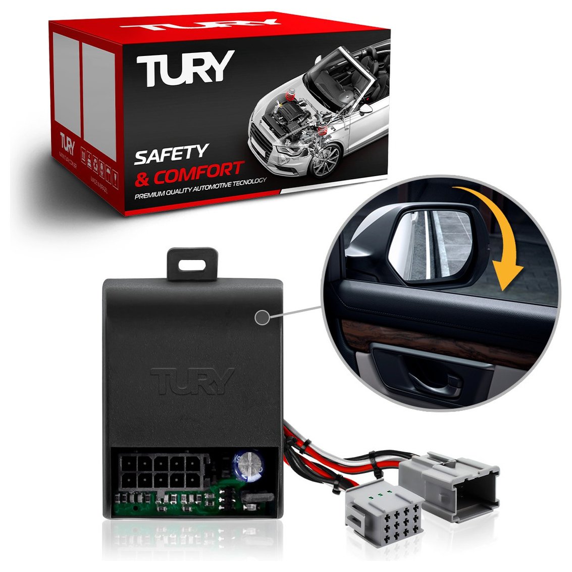 Módulo Eletrônico Retrovisor Elétrico - Tury - PARK 1.2.2 DG - (1)