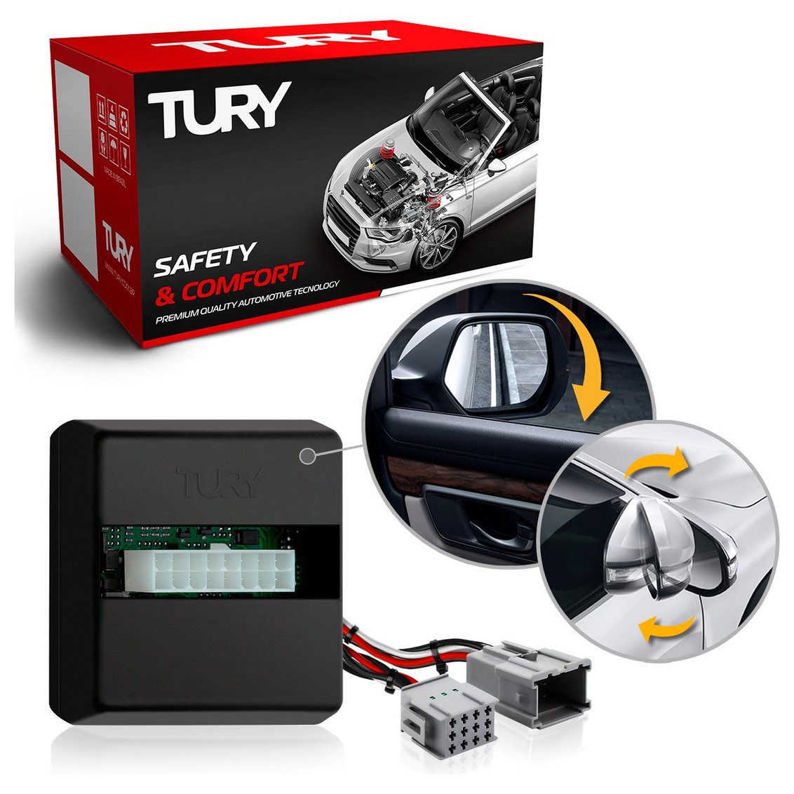 Módulo Eletrônico Retrovisor Elétrico - Tury - PARK 3.7.3 I - (1)