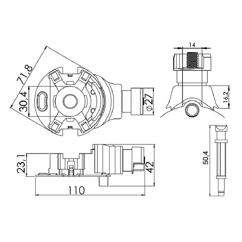 Porta Escovas para Motor de Partida com 4 Escovas - Unifap - 1.313/4 - (3)