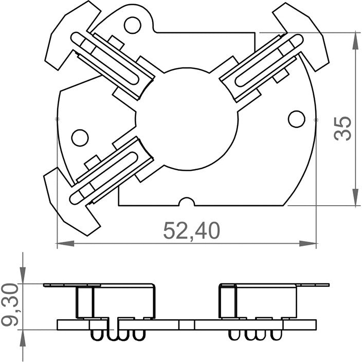 Porta Escovas para Motor de Limpador com 3 Escovas - Unifap - 6.602/3 - (3)